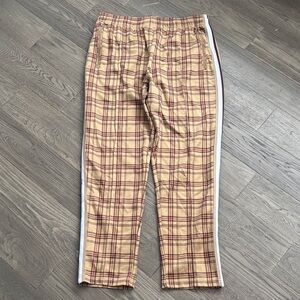Urban Outfitters | Tan Plaid Pull On Track/ Sweat Pants/ Joggers Sz Large